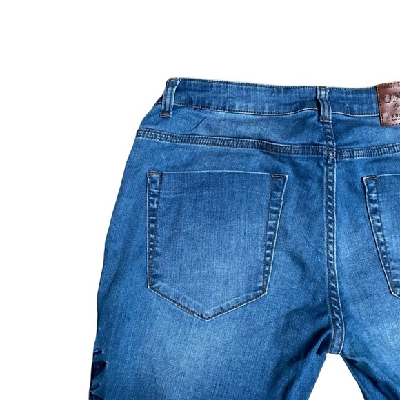 One Teaspoon Lola Freebirds II Embroidered Raw Hem Skinny Jeans 28 - Picture 10 of 15